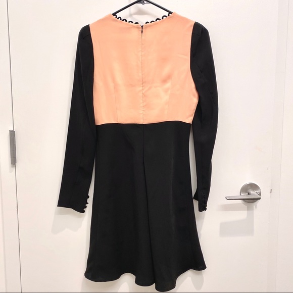 Red Valentino pink/black spliced one-piece dress - Picture 5 of 8